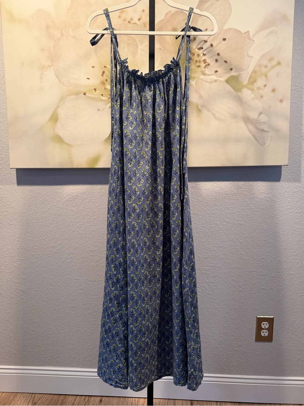 Ex Voto Vintage Iris Sundress in Blue Floral M/L - Picture 11 of 12